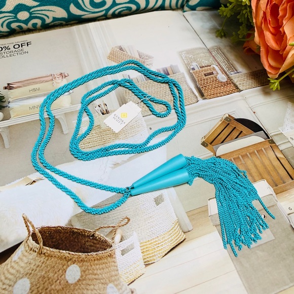 Kendra Scott Phara Necklace in Aqua - Picture 1 of 8